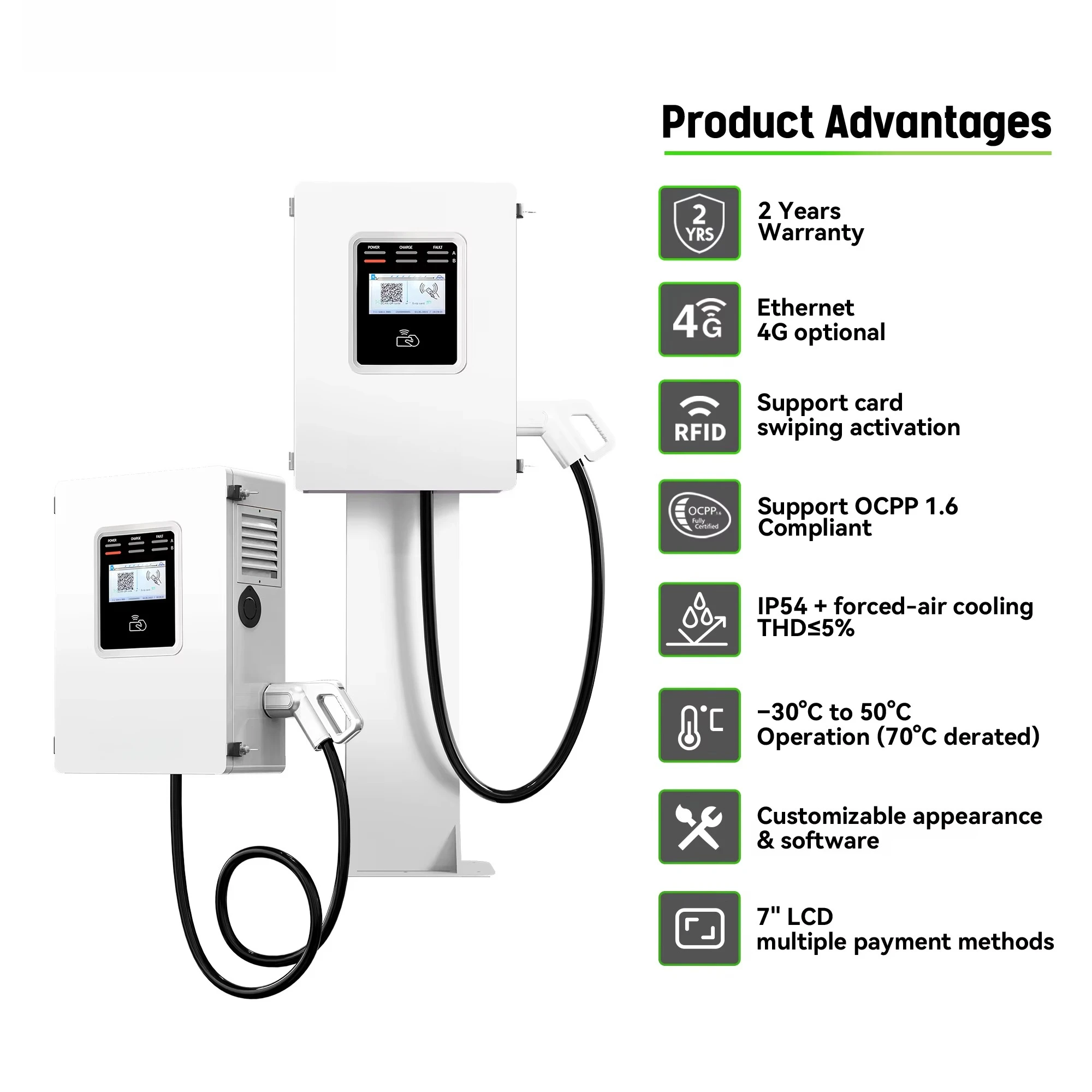 Ocpp 20kw 30kw 40kw CCS GBT Co - Dc Fast Charger 30Kw Wallbox Commercial review and price